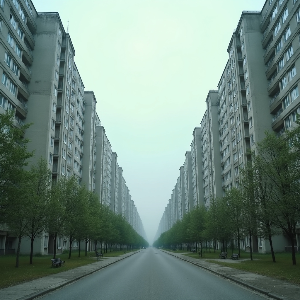 Wrocławskie osiedle mieszkaniowe z okresu PRL - typowa architektura epoki